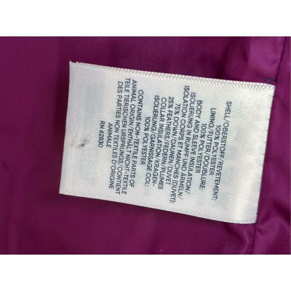 Land’s End Women's Down Puffer Jacket Bright Pink Size M - Picture 5 of 5